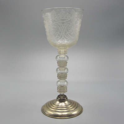 Antique Pair EAPG Fluted Wine Glasses Wine Goblets stemware Glass