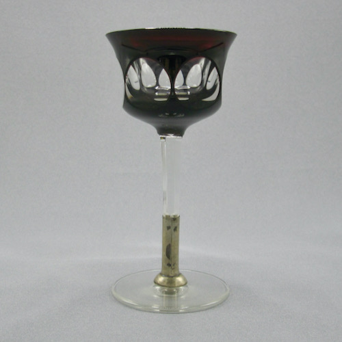 European Glass Goblet - White Wine Glass - Water Glass - Gold Stem -St –  Barski