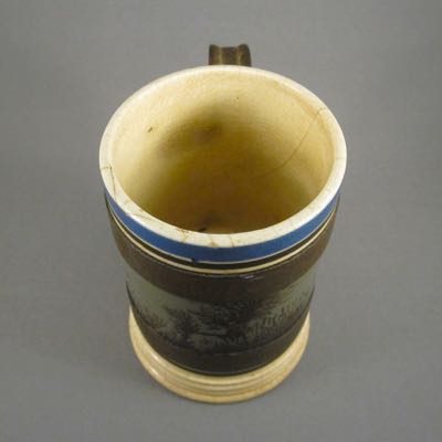 Antique Mocha Ware Banded Mug - Ruby Lane